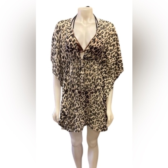Bleu Rod Beattie NWT Caftan Cover Up Animal Print Size Small - Picture 1 of 8